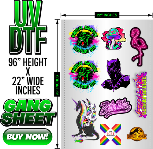 UV DTF Transfers 22"x96"