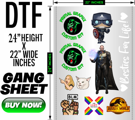 DTF GANG SHEET 22" X 24"