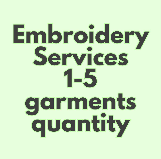 Embroidery Services 1-5