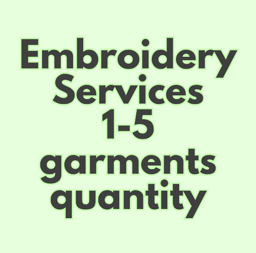 Embroidery Services 1-5