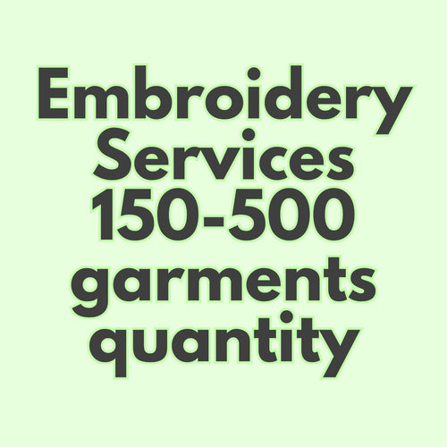 Embroidery Services 150-500 Quantity of Garments